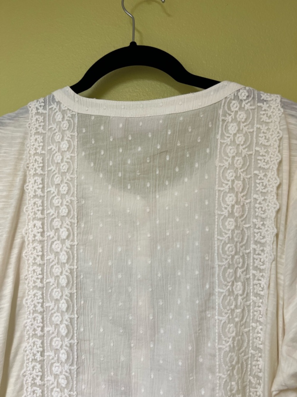 IRO Cream Lace-Trim Button Front Tunic - Picture 10 of 14